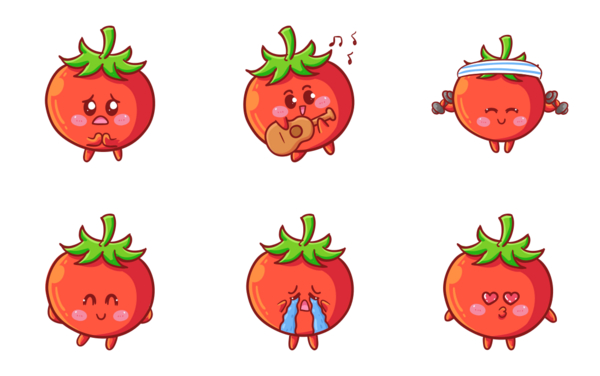 cute tomato mascot