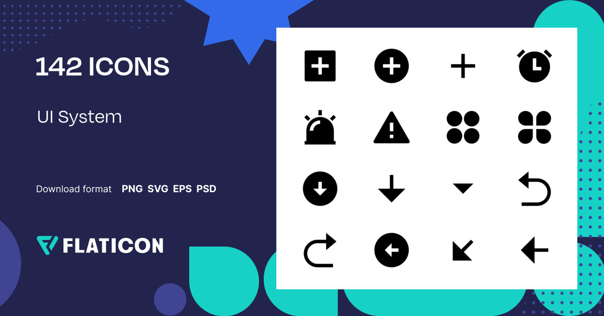 UI System Icon Pack | Glyph | +140 .SVG Icons