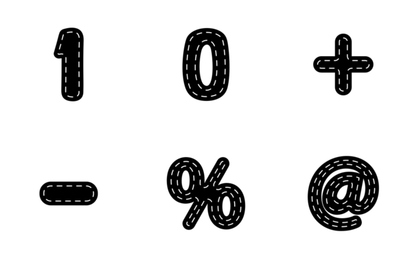 numbers and symbols