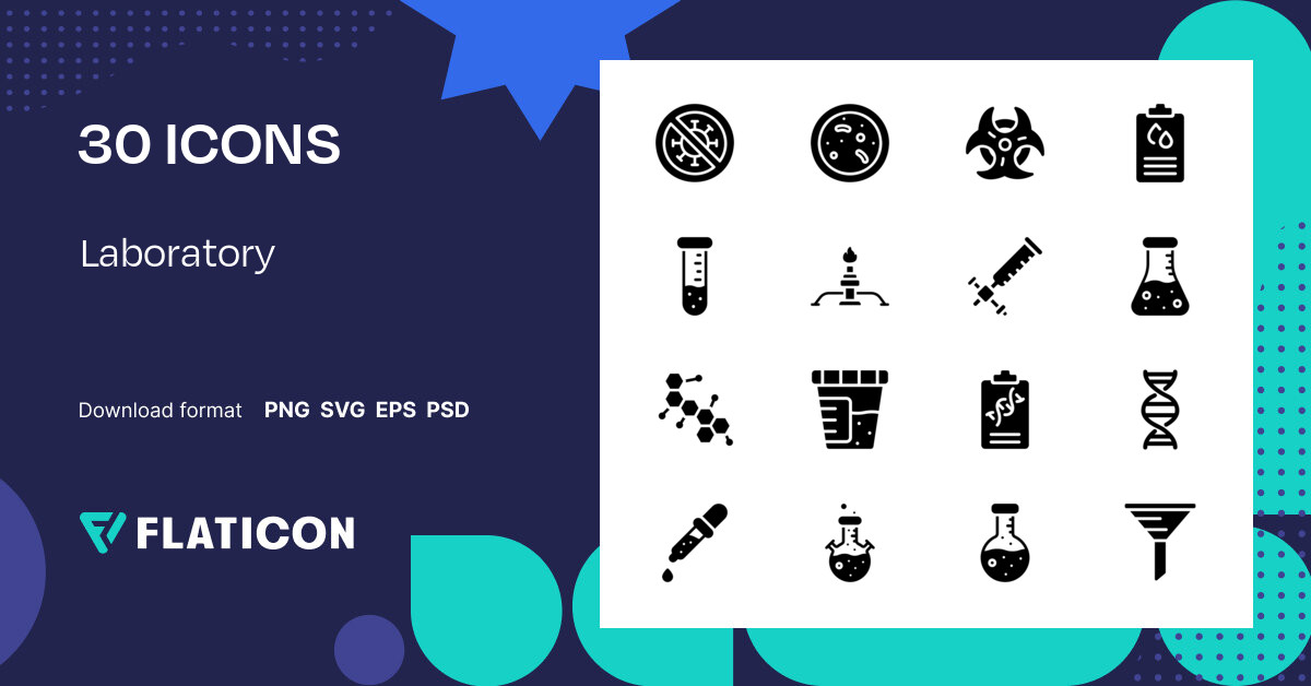 Laboratory Icon Pack Glyph 30 .SVG Icons