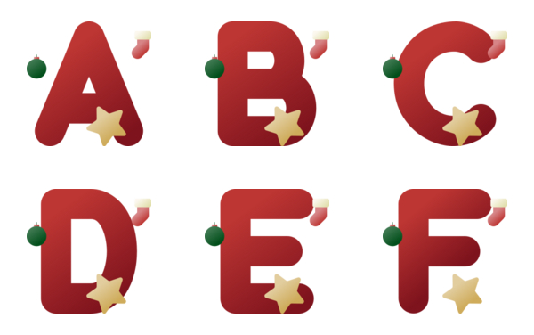 alphabet christmas