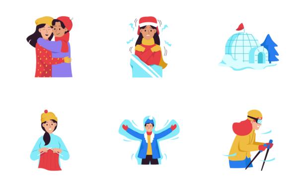 winter holiday sticker