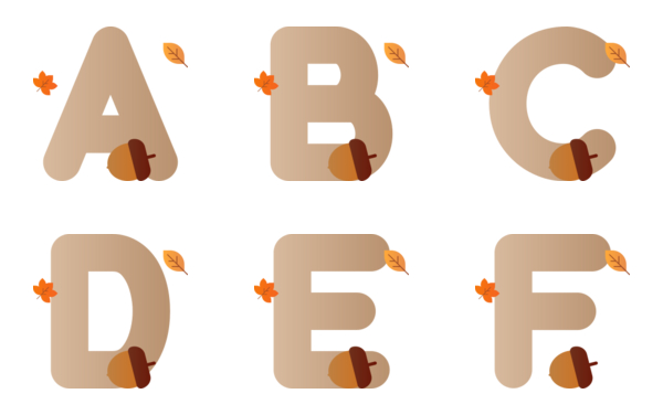 alphabet autumn