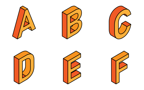 isometric letters