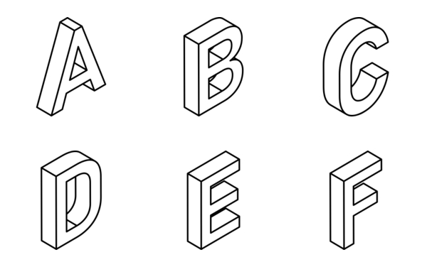 isometric letters