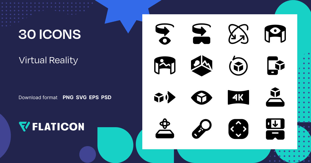 Virtual Reality Icon Pack Glyph Svg Icons