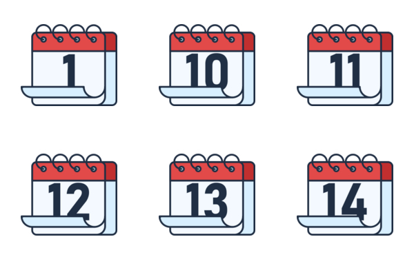 all date calendar icons