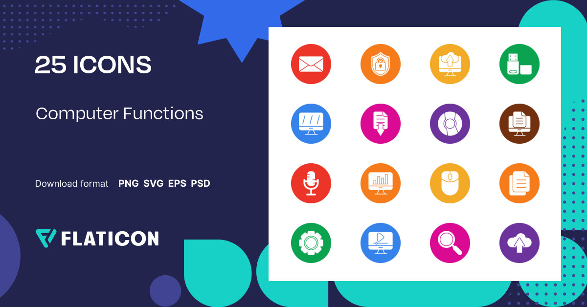 Computer Functions Icon Pack | Mixed | 25 .SVG Icons