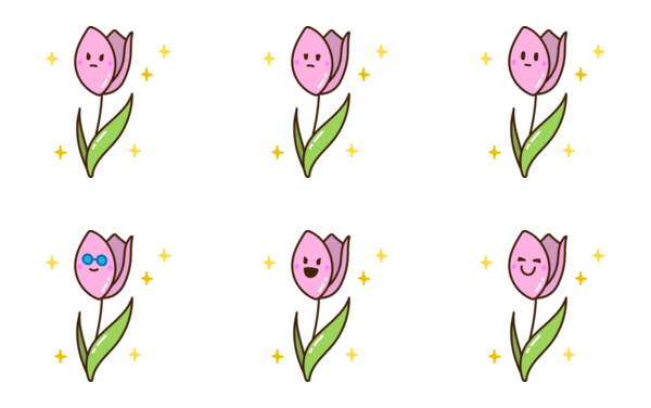 tulip emoticons