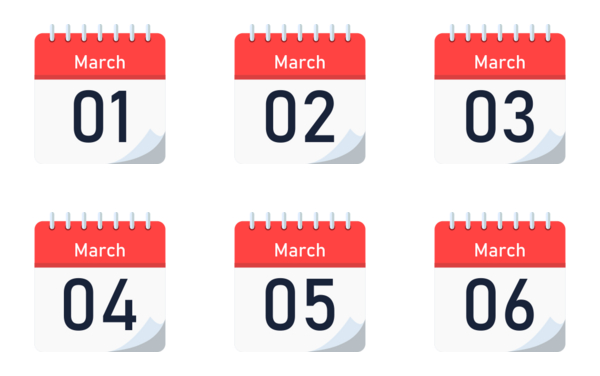 march 1 to 31 calendar