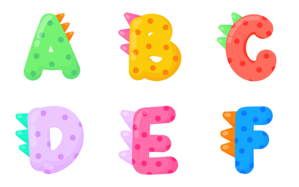 dotted dinosaur alphabet letters