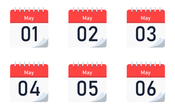 may 1 to 31 calendar