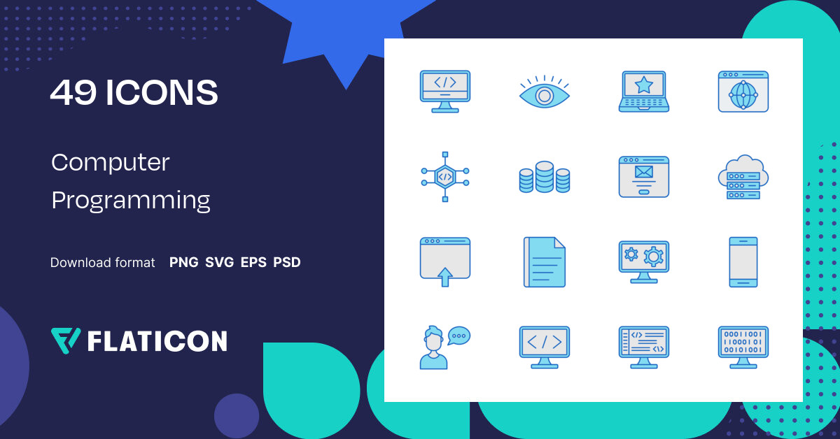 Pack de iconos Computer programming | Color lineal-color | 49 Iconos .SVG