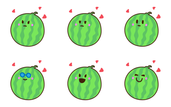 watermelon emoticons