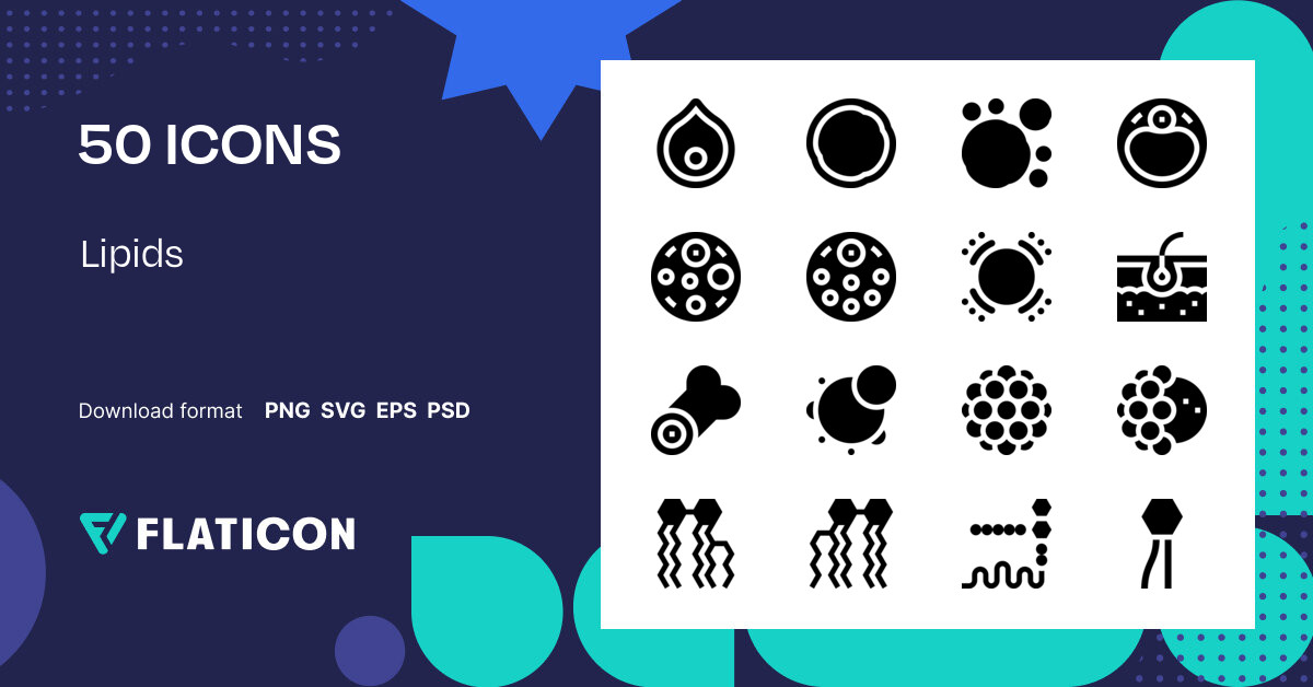 Lipids Icon Pack | Filled | 50 .SVG Icons