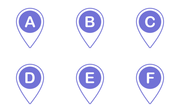 location alphabet a to z