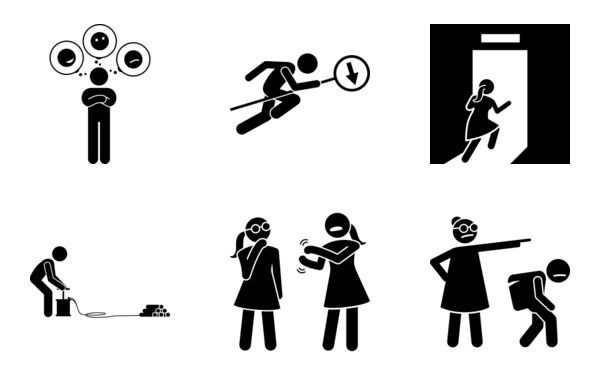 actions alphabet e set 11 of 12