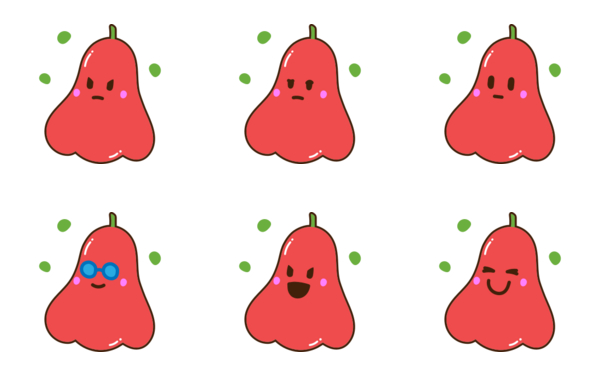 rose apple emoticons rose apple emoticons