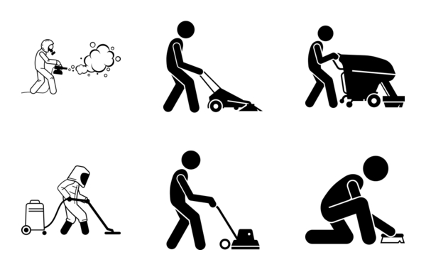 commercial and industrial cleaning services worker with equipment commercial and industrial cleaning services worker with equipment