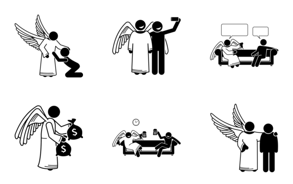angel god and human