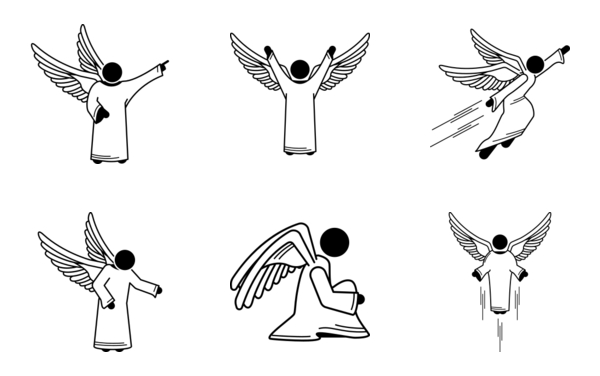 angel god basic poses and actions