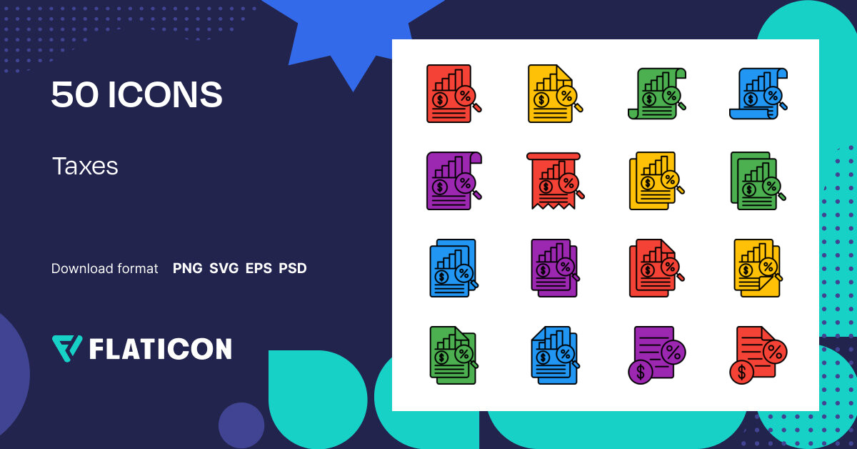 Taxes Icon Pack Color Lineal Color 50 SVG Icons