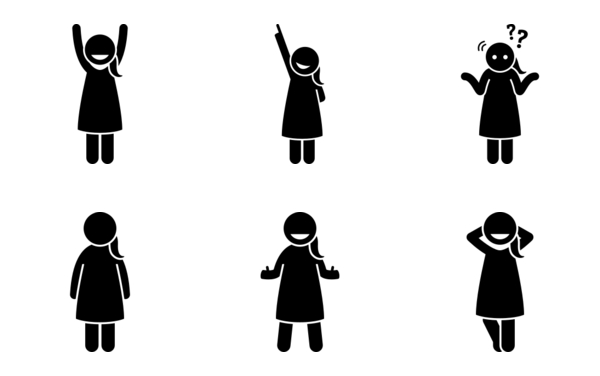 little girl standing poses and emotions