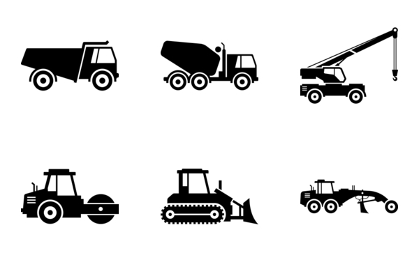 construction vehicles and heavy machinery